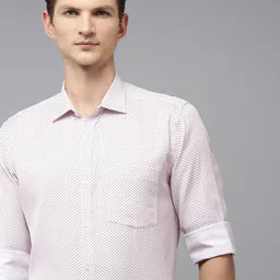 Park Avenue Slim Fit Geometric Printed Formal Shirt-image-10