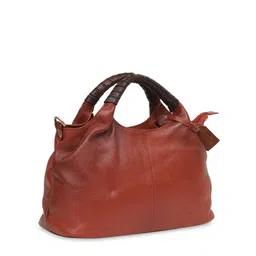 GENWAYNE Brown Solid Handheld Bag image 3