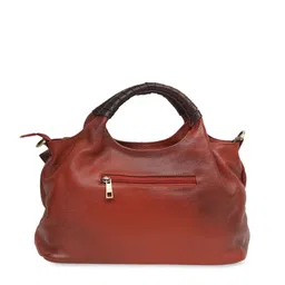 GENWAYNE Brown Solid Handheld Bag image 4