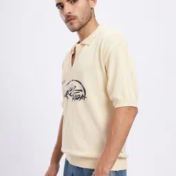 glitchez Racing Team Graphic Polo Collar Oversized T-shirt image 2