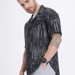 glitchez Monochrome Magic Printed Relaxed Shirt image 2