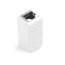 White RJ45 Female To Female CAT6 Network Ethernet LAN Connector Adapter image 2