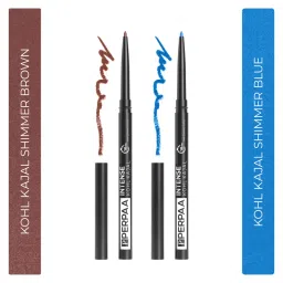 PERPAA Longwear Highly Pigmented Brown & Blue Kohl Kajal Combo image 1