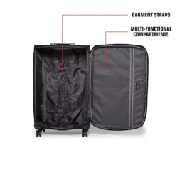 Swiss Brand Grande Dark Grey Large Soft Trolley Bag - 28 cm image 4