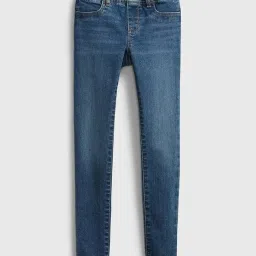 GAP Girls Blue Straight Fit Solid Jeggings image 1