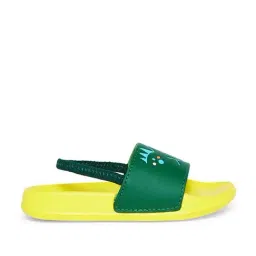 Pantaloons Junior Olive & Yellow Back Strap Sandals-image-69