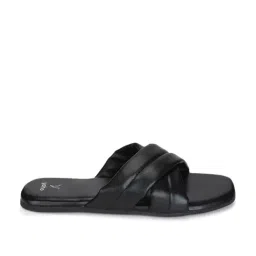 Yoho Women's Black Cross Strap Sandals-picture-24