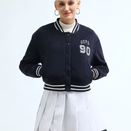U.S. Polo Assn. Navy Graphic Print Bomber Jacket image 1