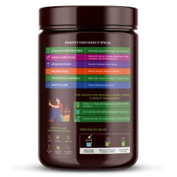 Vegan Greens Women’s Diet Meal in a Shake With Ayurvedic Herbs- Healthy Meal Replacement Shake For Weight Management, Calorie Control Metabolism & Immunity (500g, Chocolate) image 3