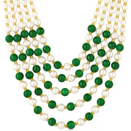 Peora Green Copper Layered Necklace-image-70