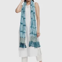 Fabindia Blue Tie & Dye Dupatta image 1