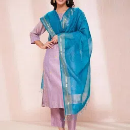 Fabindia Blue Printed Dupatta image 1