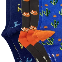 Mint & Oak Men Pack Of 3 Patterned Calf Length Socks image 5