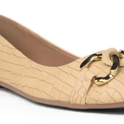 Bata Women's Off White Ballerina Shoes image 4