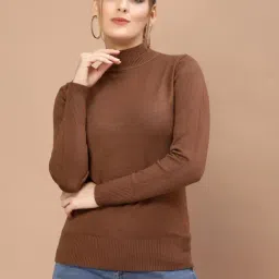 Mafadeny Brown Regular Fit Pullover-image-6