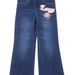 Cutecumber Girls Blue Embellished Jeans-image-24