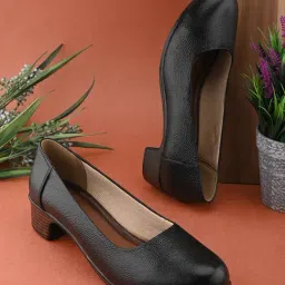 Pelle Albero Women's Black Casual Pumps-picture-19