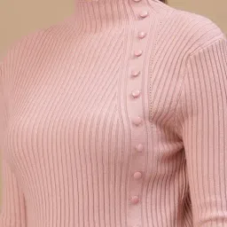 Mafadeny Pink Regular Fit Pullover image 5
