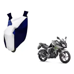 Auto Pearl Waterproof Two Wheeler Cover For Yamaha Fazer (Yellow & Blue)-picture-22