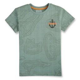 Gini & Jony Kids Sage Green Printed T-Shirt-picture-8