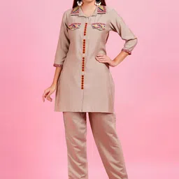 KALINI Embroidered Tunic With Trousers Co-Ords image 1