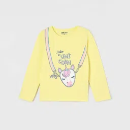 Fame Forever by Lifestyle Girls Yellow Cotton Printed Full Sleeves image 1