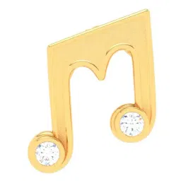 P.C. Chandra Jewellers 22k Yellow Gold Musical Note 'm' Shape Pendant-picture-47