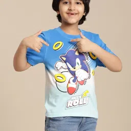 Kidsville Sonic Modern Printed Regular Fit Multicolor T-Shirt For Boys image 1