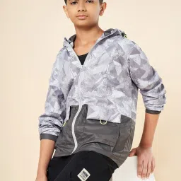 Coolsters by Pantaloons Boys Grey Polyester Printed Jacket image 1