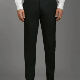 Louis Philippe Green Slim Fit Checks Trousers image 1