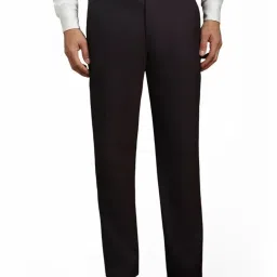 Louis Philippe Brown Slim Fit Trousers image 1