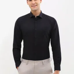 Allen Solly Black Cotton Slim Fit Shirt image 1