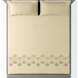 SANSAAR A D'DECOR BRAND LIVE CONSCIOUSLY Celadon Floral Soft Bed Sheet with 2 Pillow Covers (King) image 3