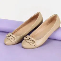 Van Heusen Women's Khaki Flat Ballets image 1