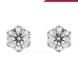 Emori 14k White Gold & Lab Grown Diamond 1 CT Petal Solitaire Stud Earrings-picture-40