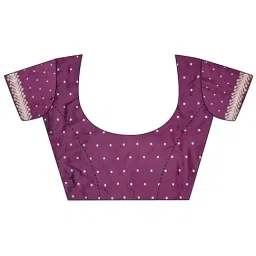Elora Plum Woven Design Saree With Unstitched Blouse image 4