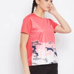 Clovia Pink Printed T-Shirt image 3