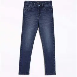 Allen Solly Boys Navy Cotton Solid Jeans image 1