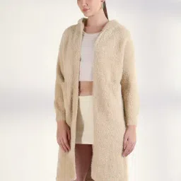 showoffff Showoff Beige Regular Fit Shrug image 3
