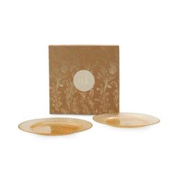 Pure Home and Living Solid Gold Glass Set of 2 Dinner Plates-picture-16