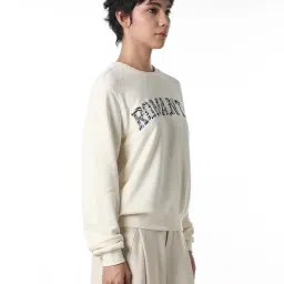 Only White Cotton Solid Sweatshirt image 3