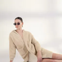 showoffff Showoff Beige Regular Fit Shrug image 5