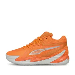 Puma Men's Dagger Orange, Silver & Sedate Grey Basketball Shoes image 3