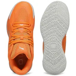 Puma Men's Dagger Orange, Silver & Sedate Grey Basketball Shoes image 4