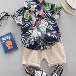 YK Boys Printed Shirt With Shorts Clothing Set-image-74