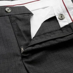 Raymond Men Checked Slim Fit Formal Trousers image 5