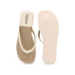 Truffle Collection Women's Beige Thong Sandals image 4
