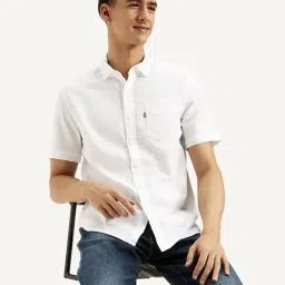 Levi's White Cotton Slim Fit Shirt image 3