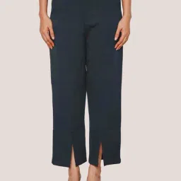 Zink London Black Straight Fit Formal Trousers-picture-29