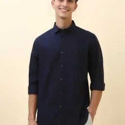 Allen Solly Navy Slim Fit Shirt-picture-44